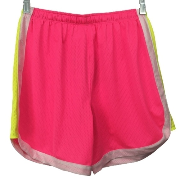 Under Armour Retro Neon Athletic Track Shorts Colour Block Y2K NWT - Picture 6 of 9